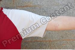 Arm Man White Sports T shirt Chubby